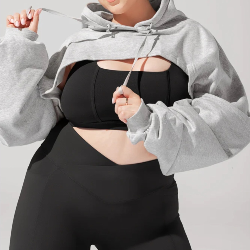 POPFLEX “Shruggie” ultra cropped hoodie